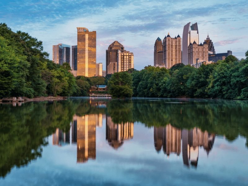 view of atlanta as seen from the famous park