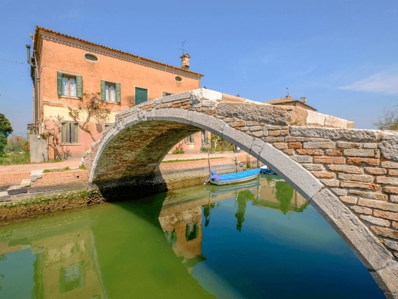 devils bridge in torcello one of the outer islands of venice