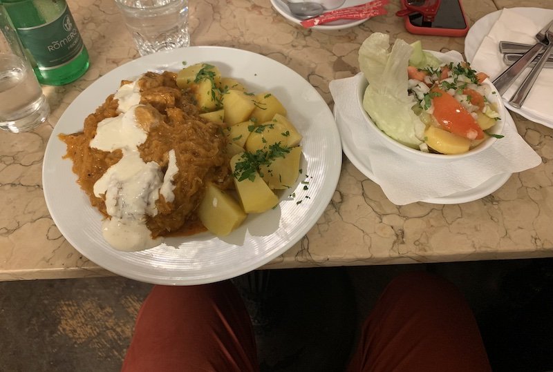 a plate of austrian food