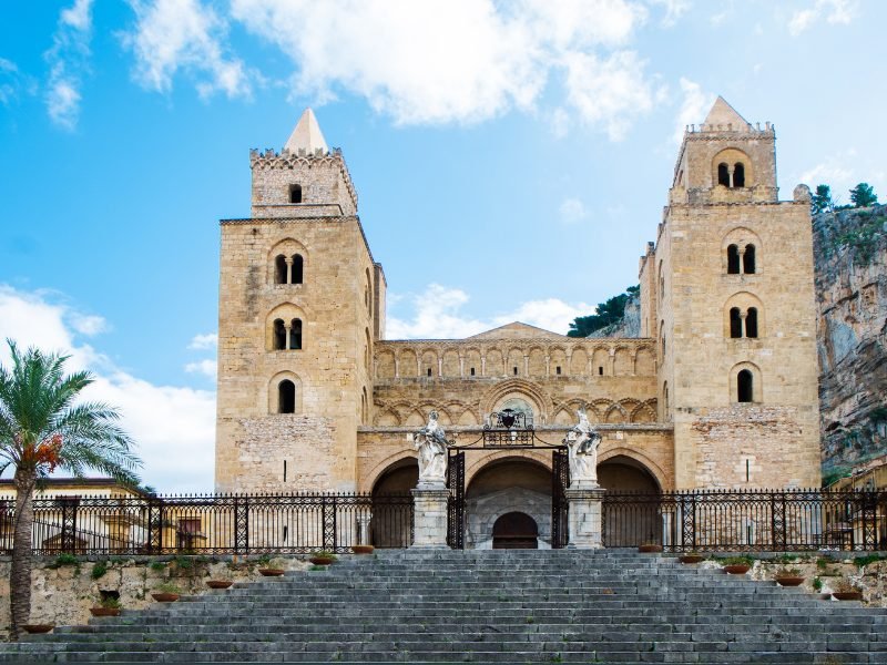 the cathedral in cefalu which is a unesco world heritage site