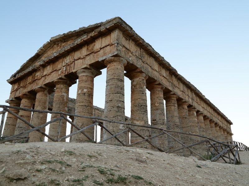 historic temple of segesta built by the ancient greeks