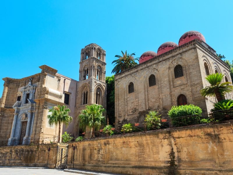 The old town of Palermo with a historic building in the city center