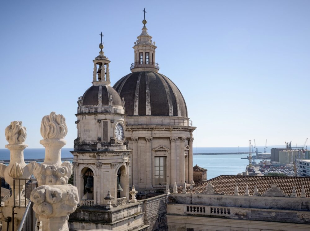 Italian church in the town of Catania Sicily