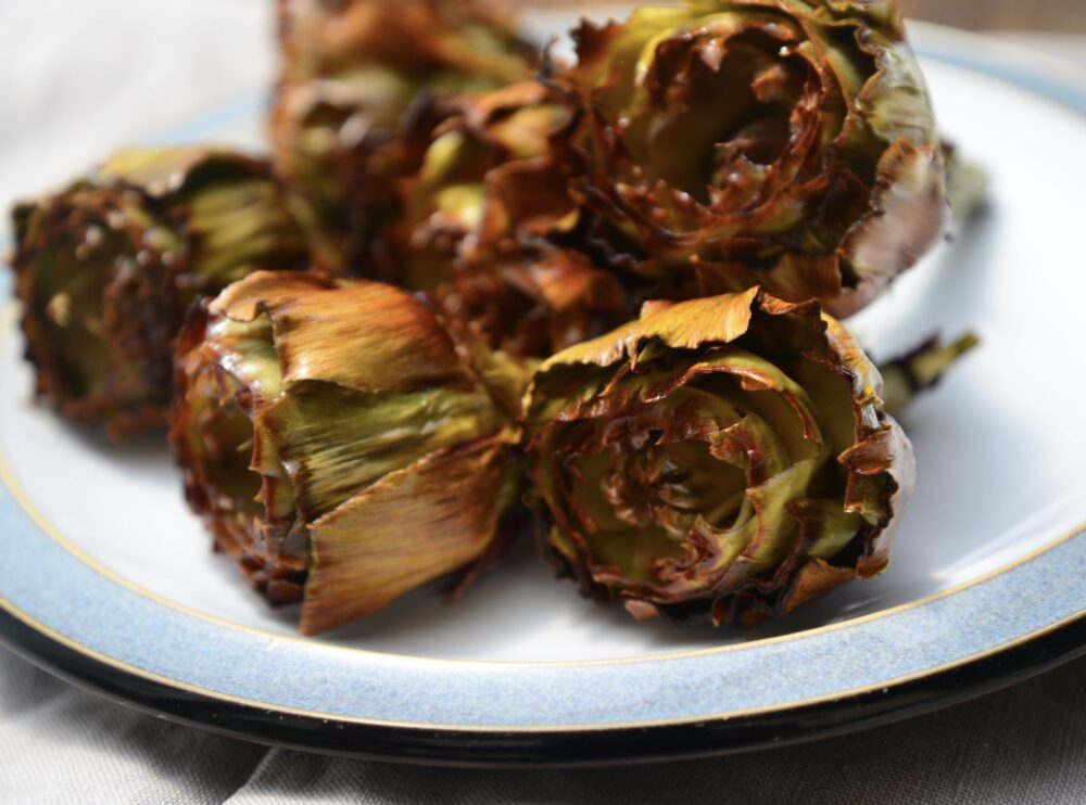 fried artichokes served in the traditional roman jewish style