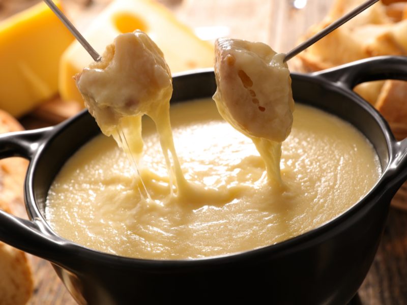 cheesy fondue in geneva Switzerland