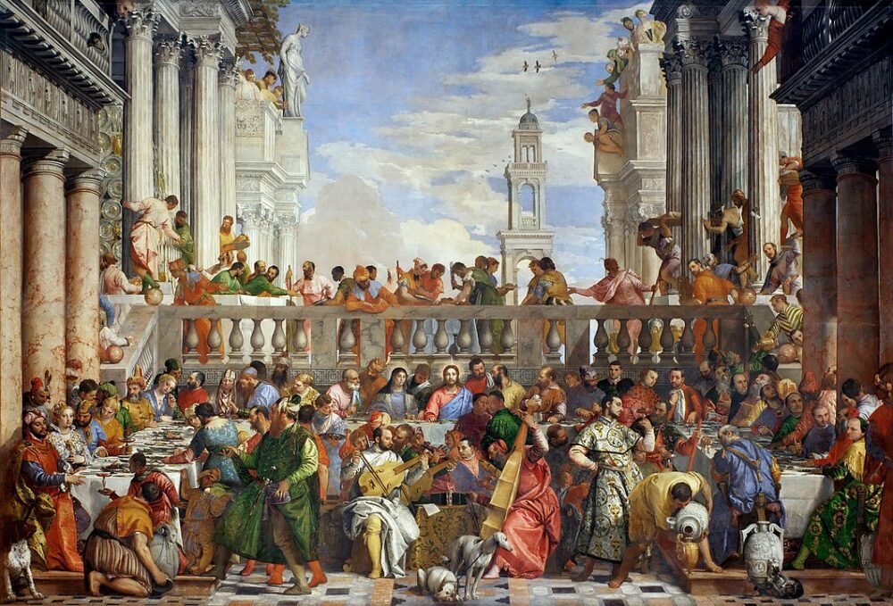 The famous painting the Wedding Feast at Cana by the artist Veronese