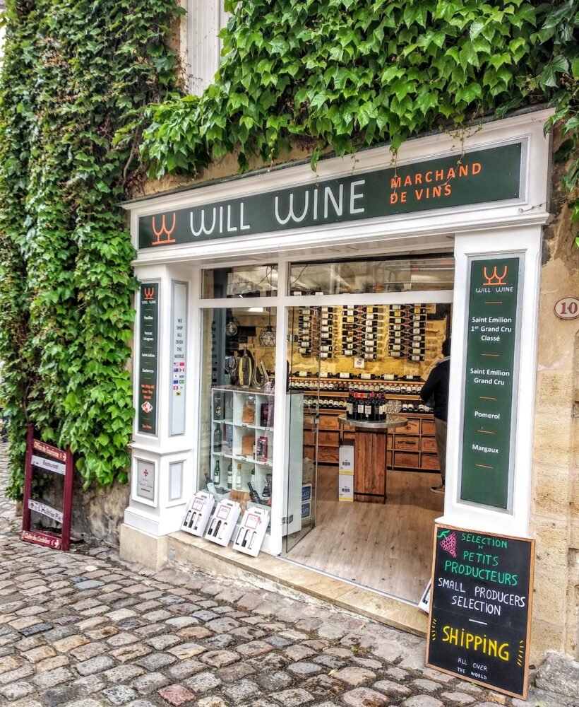 A small wine store in St Emilion one of the many towns in the Bordeaux region which are famous for their red wine