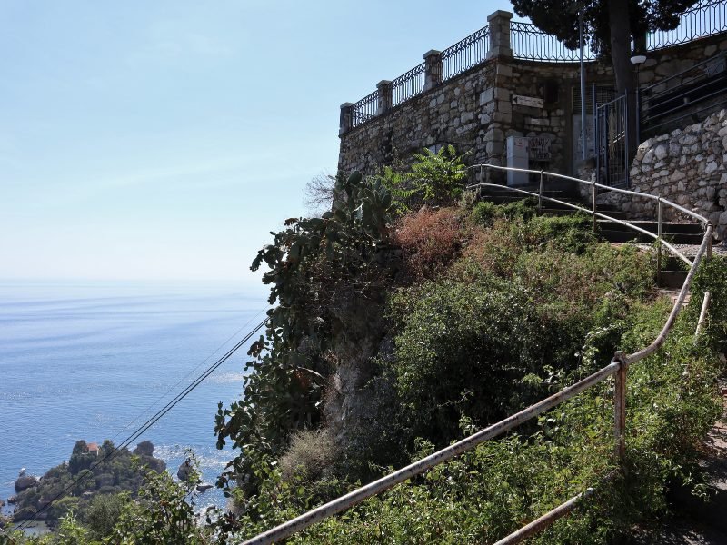 Staircase leading down to the beaches, with hand railing and panorama areas to stop at