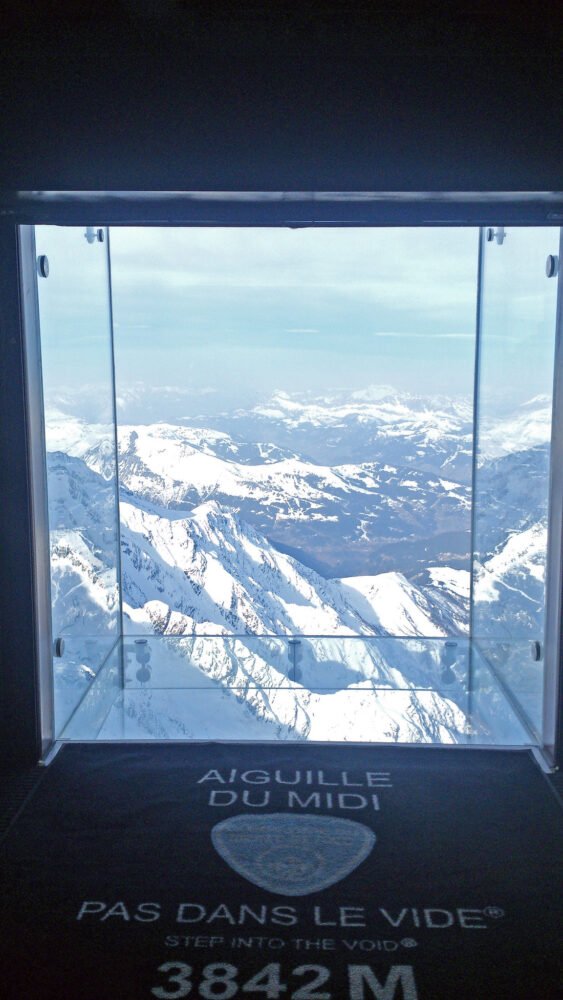 Glass box over the landscape