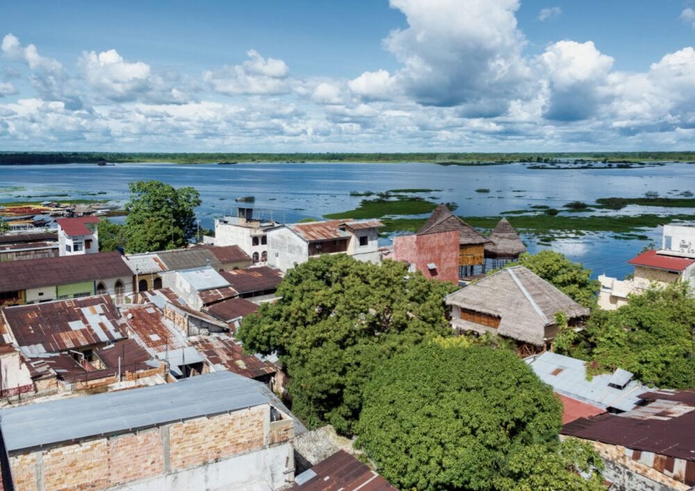 The cityscape of Iquitos located on the main branch of the Amazon River in Peru