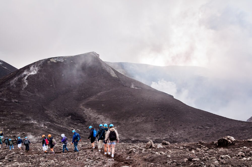 views of mt. etna while hiking around the beautiful area