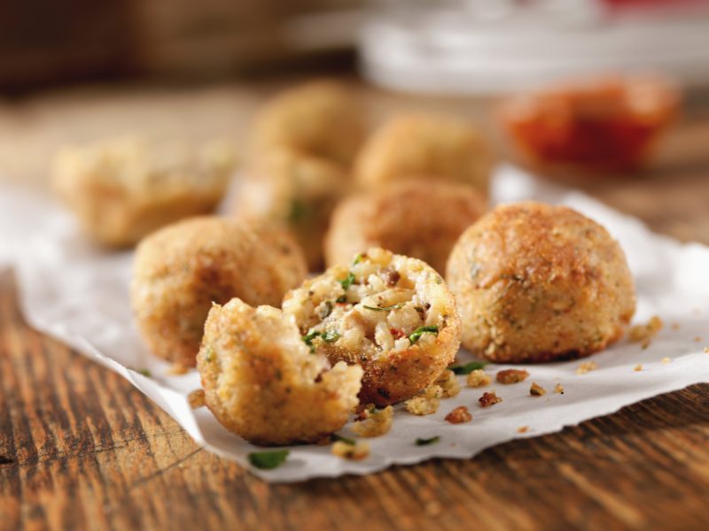 Arancini rice balls in Sicily