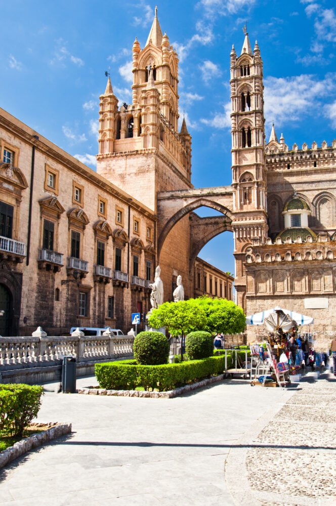 Archway connecting two parts of the Palermo cathedral area, part of a major landmark in Palermo and a must-see on any Palermo itinerary