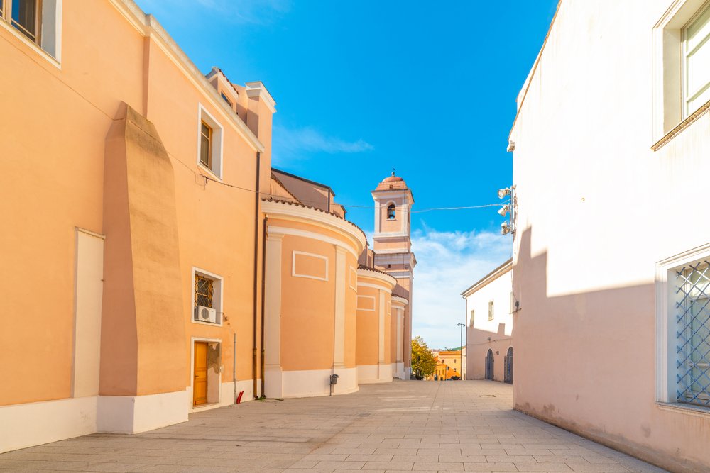 Santa Maria della Neve cathedral on a sunny day in Nuoro, as you wrap up this Sardinia road trip