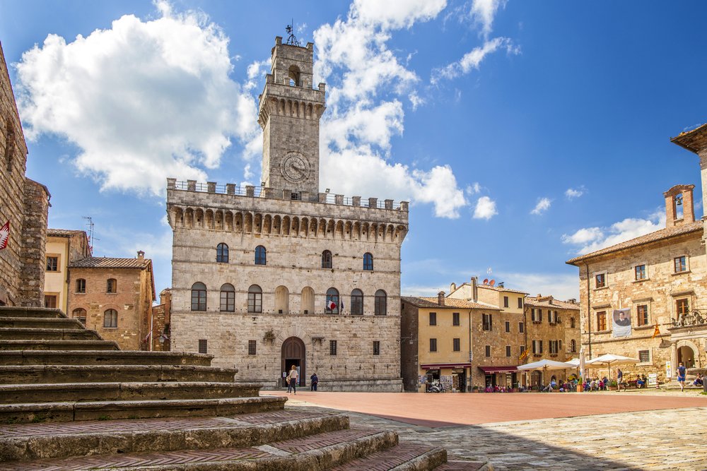 Palazzo Comunale (Town Hall) in Piazza Grande, Antique Montepulciano town