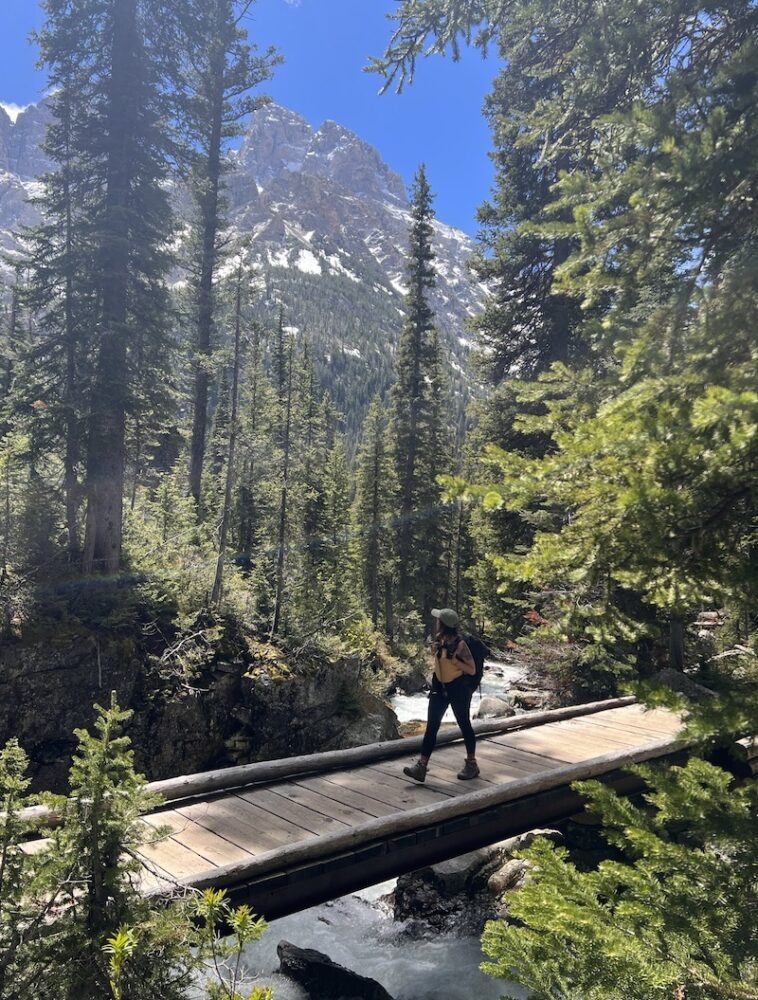 Nicole Westcott enjoying a hike around Grand Teton in Cascade Canyon