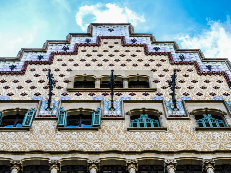 rooftop detail of gaudi house in Barcelona
