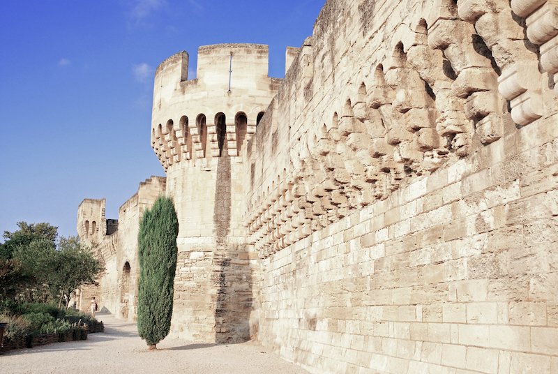 Ramparts of the city of Avignon in Provence, France