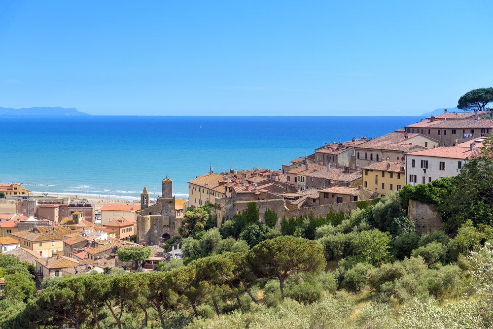 the gorgeous seaside landscape of castiglione della pescaia, one of the most beautiful towns in tuscany