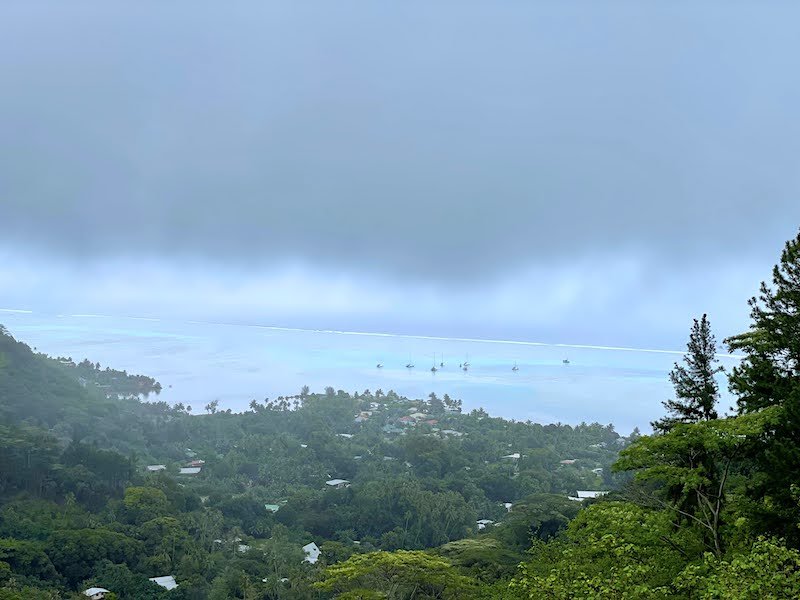 view from magic mountain moorea