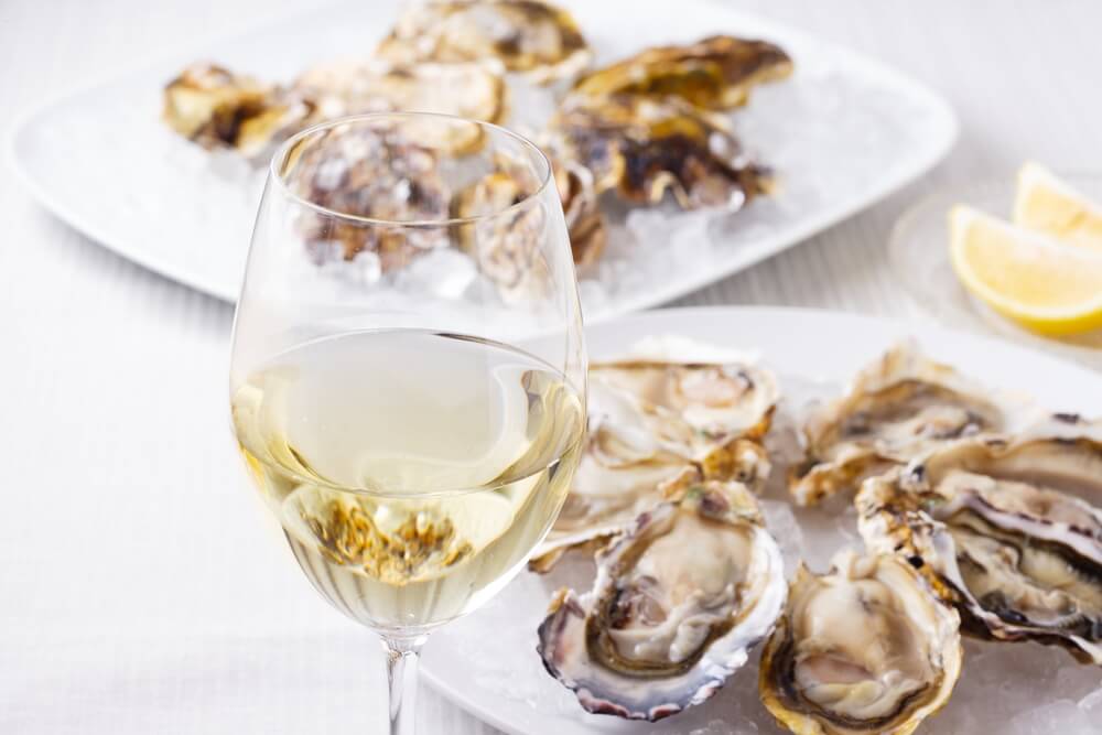 oysters and white wine