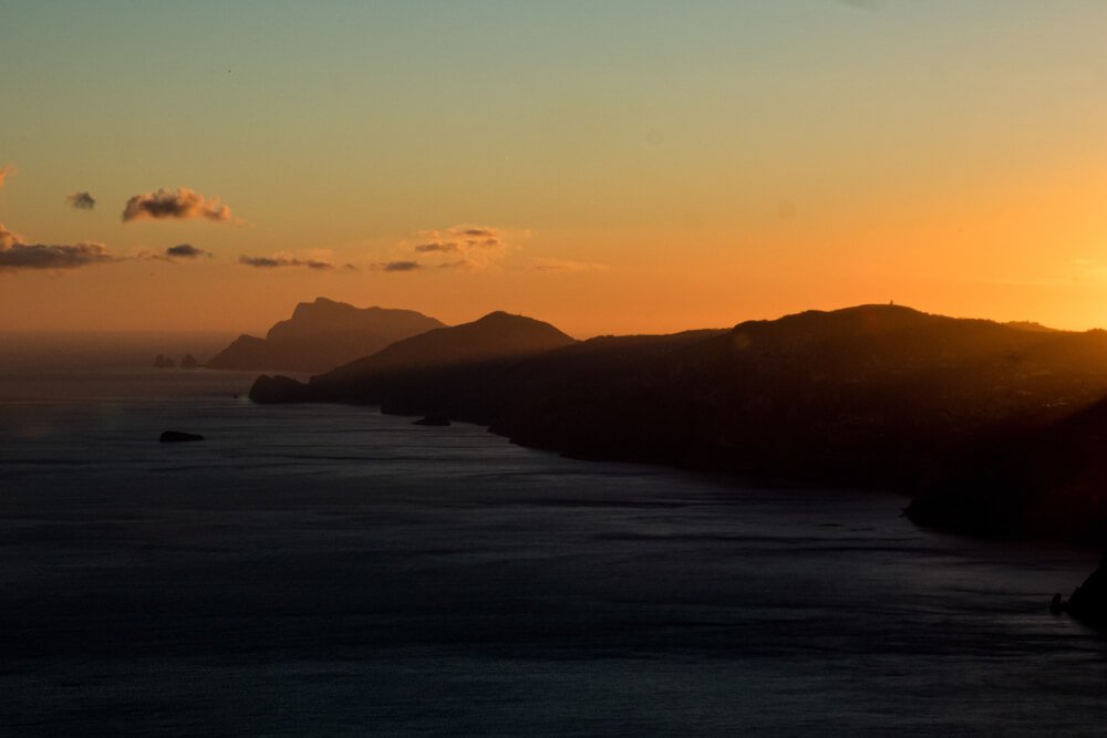 nocelle sunset view in amalfi coast