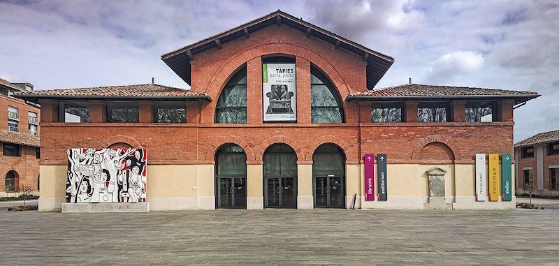 Modern art museum in a former slaughterhouse in toulouse in winter