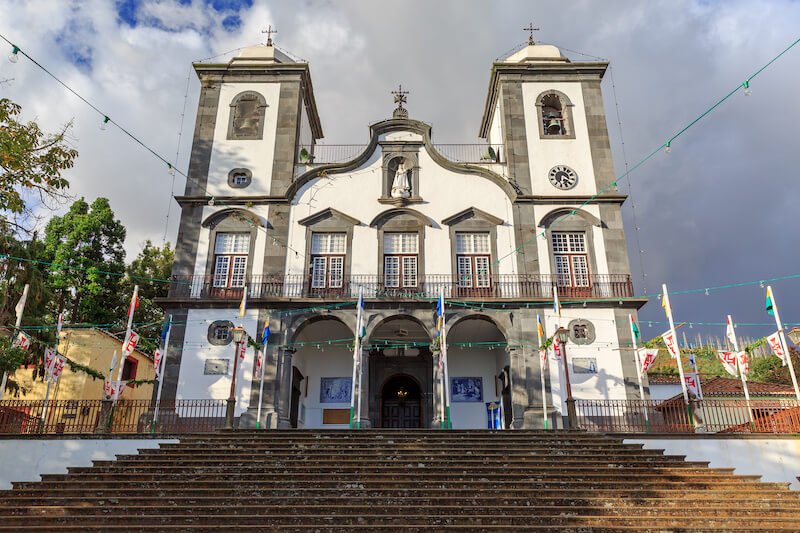 Beautiful view of the Igreja de Nossa Senhora do Monte church in Funchal on the island Madeira