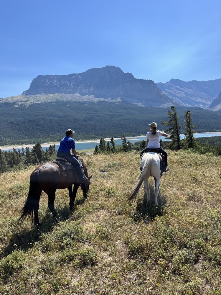 Horseback riding in Glacier National Park
