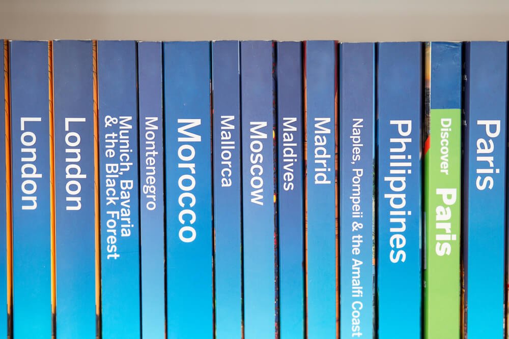 a selection of guidebooks to read