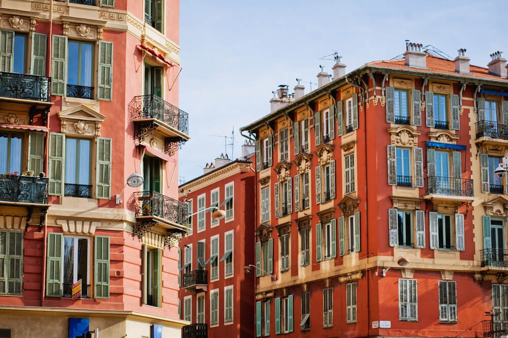 architecture of nice with brilliant colors