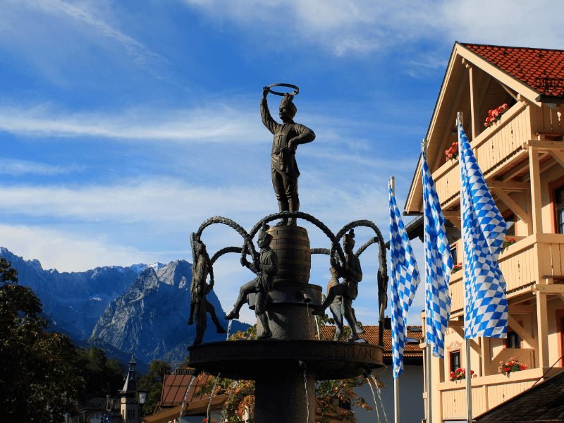 the scenic town of garmisch