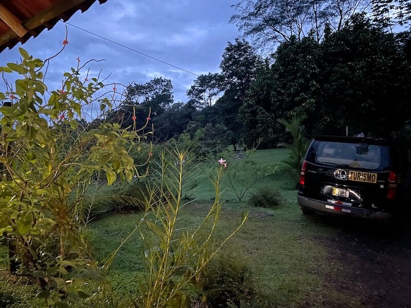 the tour bus as we entered the costa rican night walk