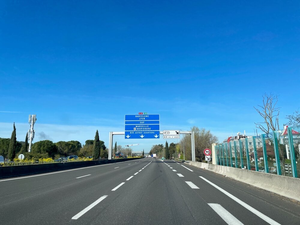 a large road on the french highway where you likely have to pay a toll to use the road