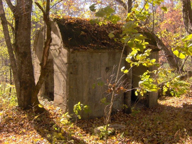 an abandoned building in the proctor ghost town area