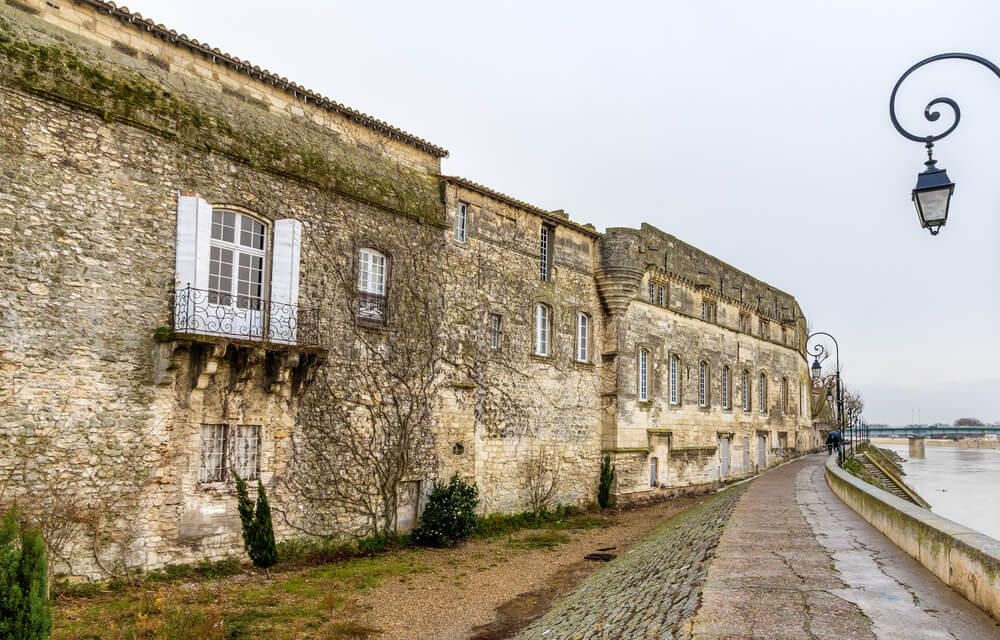 North facade of Reattu Museum in Arles, France, on the riverfront