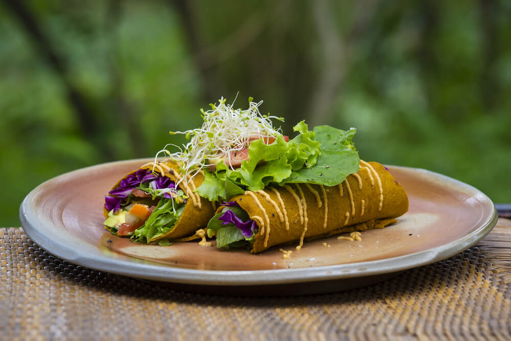 vegan food in ubud with beautiful plating