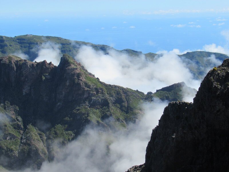 View of the mountain scenery of Madeira