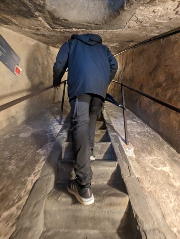 Person climbing the dome showing how small it is