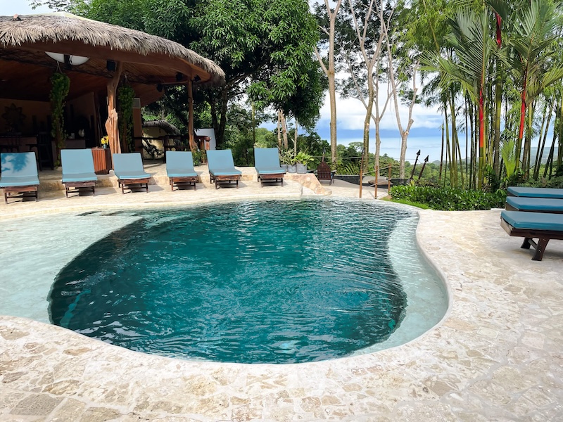 View of the pool at Selva Armonia Jungle Lodge