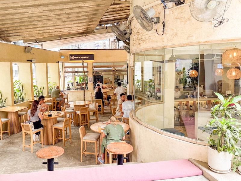 the interior of the bread n brew coffee shop in kuala lumpur