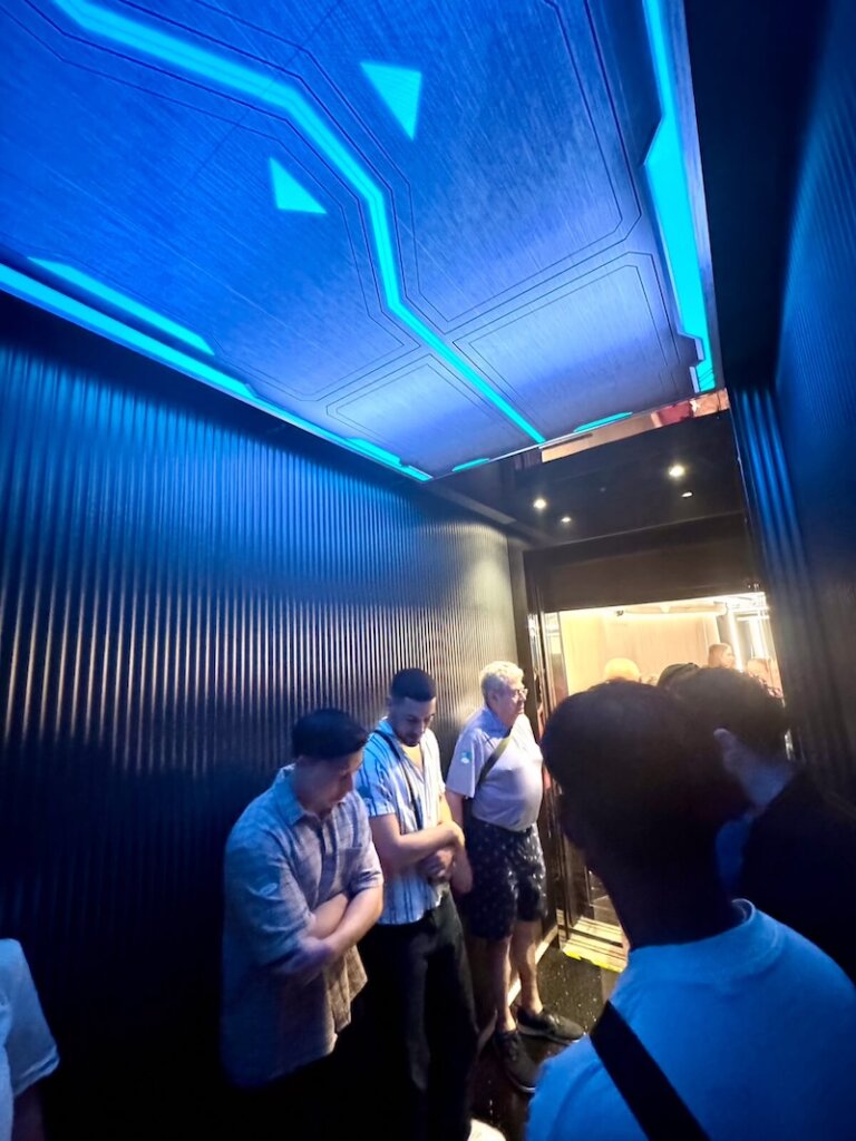 Elevator up to the Skybridge at Petronas Towers
