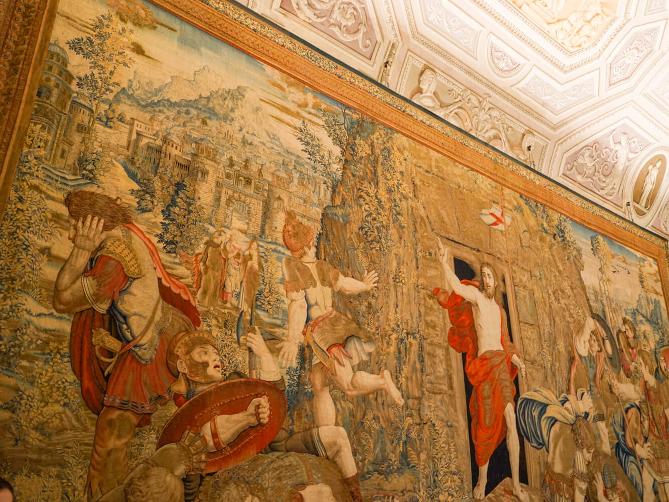 Beautiful art on the walls of the Vatican as you walk towards the Sistine Chapel
