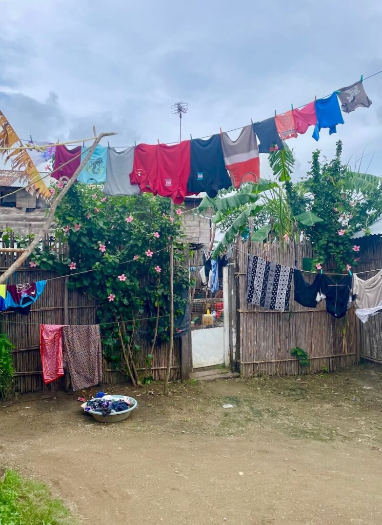 Laundry being done on a local island in San Blas