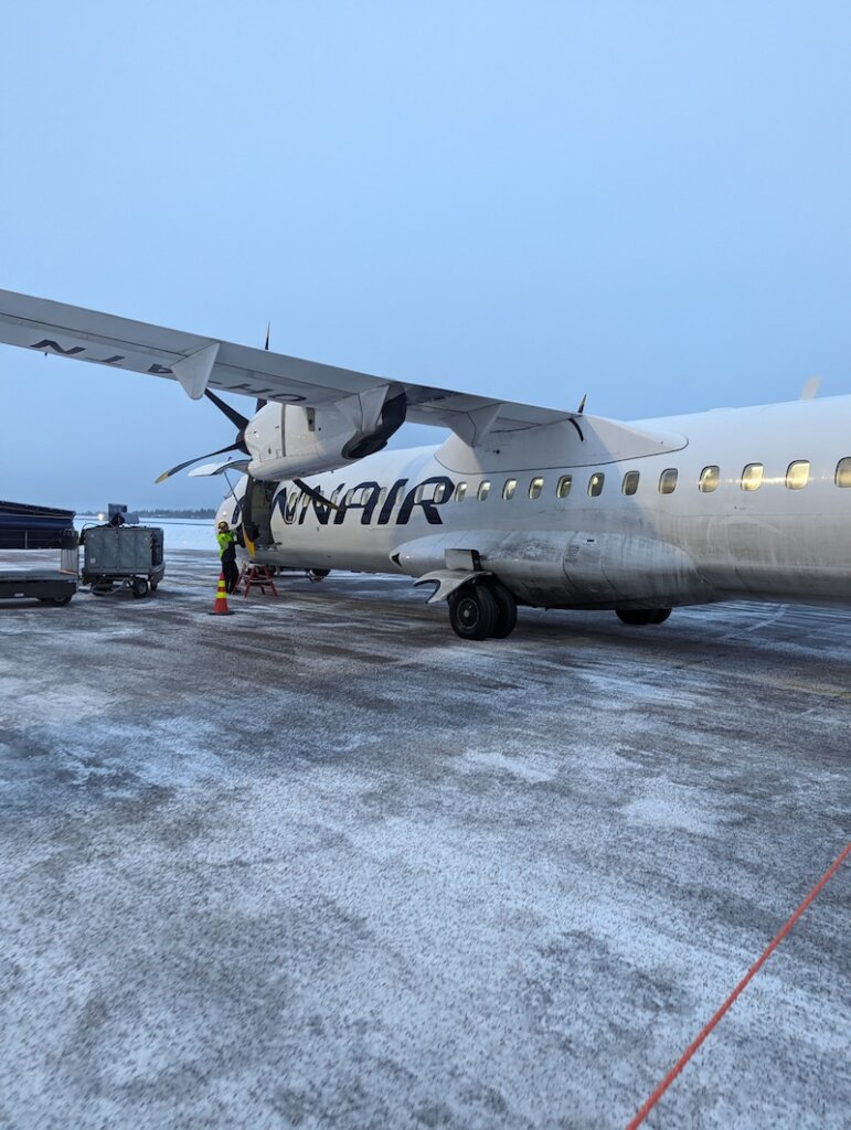 Finnair airplane at Rovaniemi airport