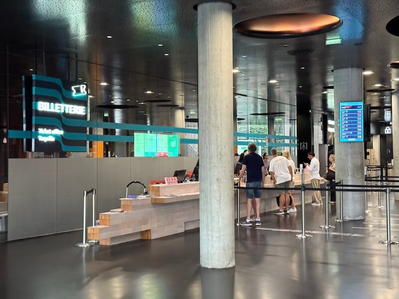The ticket office or "billeterie" where you can buy tickets in the Cite du Vin