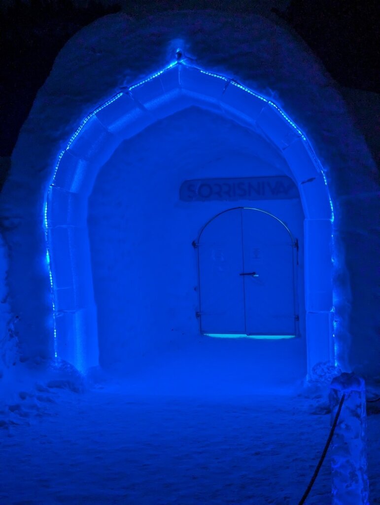 The entrance to the igloo lodge of Sorrisniva