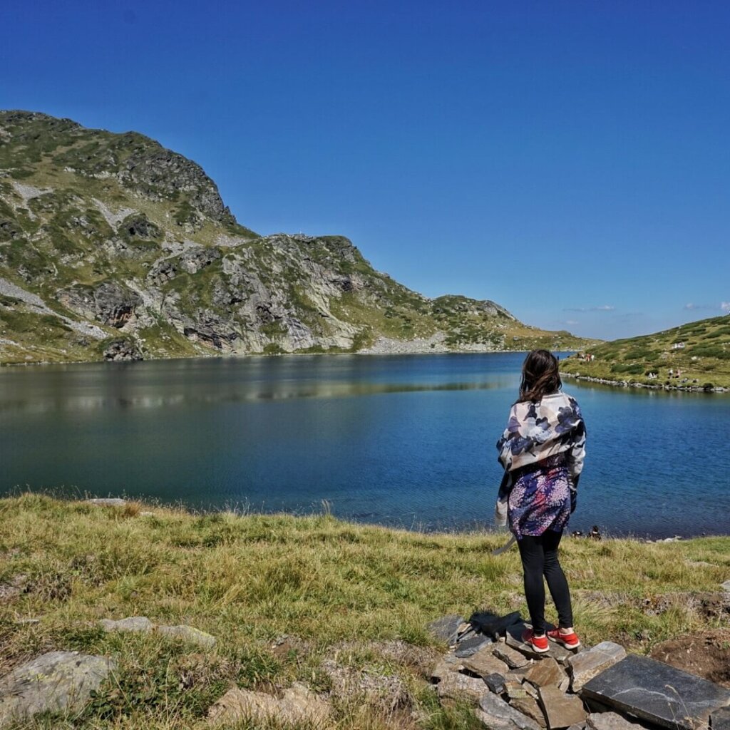 One of the edges of The Kidney Lake, a beautiful hike along the Rila Lakes
