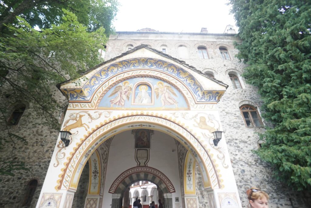 The exterior of Rila Monastery