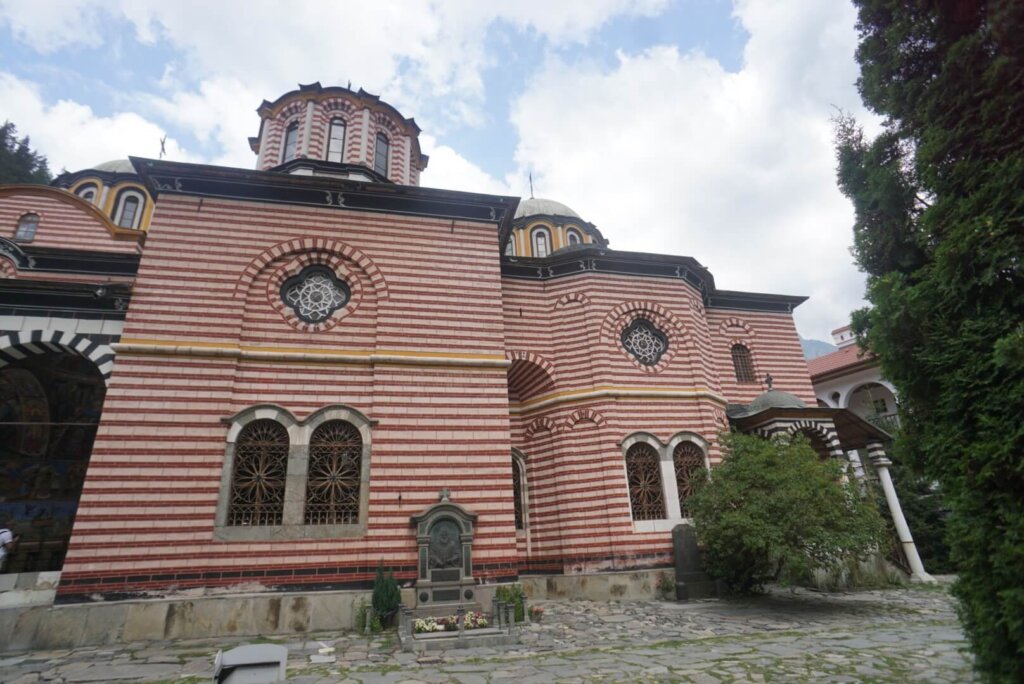 View of the exterior of Rila Monastery